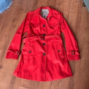Banana republic red trench coat